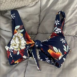 Floral bathing suit top